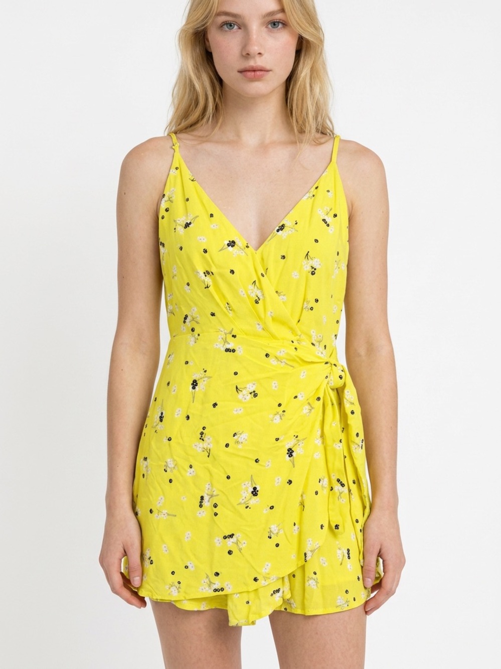 |•FREE PEOPLE•| Sunny Yellow Romper/Jumper Size 4